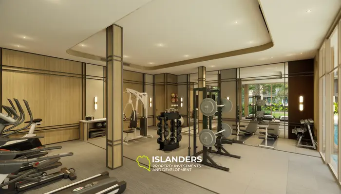 อพาร์ตเมนต์ 1 ห้องนอนสมัยใหม่ขายที่หาดบางเทาในภูเก็ต