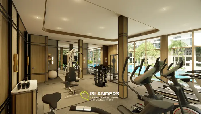 อพาร์ตเมนต์ 1 ห้องนอนสมัยใหม่ขายที่หาดบางเทาในภูเก็ต