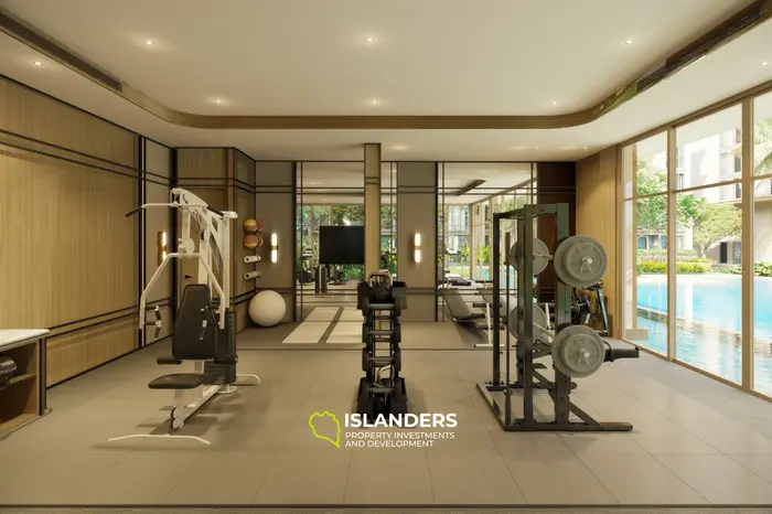 อพาร์ตเมนต์ 1 ห้องนอนสมัยใหม่ขายที่หาดบางเทาในภูเก็ต