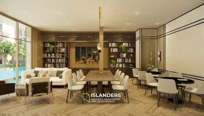 อพาร์ตเมนต์ 1 ห้องนอนสมัยใหม่ขายที่หาดบางเทาในภูเก็ต