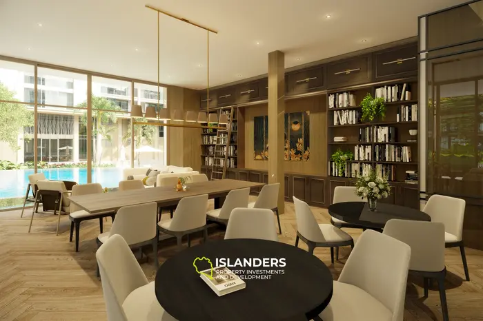 อพาร์ตเมนต์ 1 ห้องนอนสมัยใหม่ขายที่หาดบางเทาในภูเก็ต