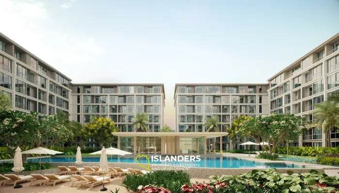 อพาร์ตเมนต์ 1 ห้องนอนสมัยใหม่ขายที่หาดบางเทาในภูเก็ต