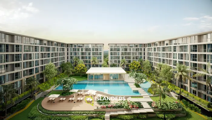 อพาร์ตเมนต์ 1 ห้องนอนสมัยใหม่ขายที่หาดบางเทาในภูเก็ต