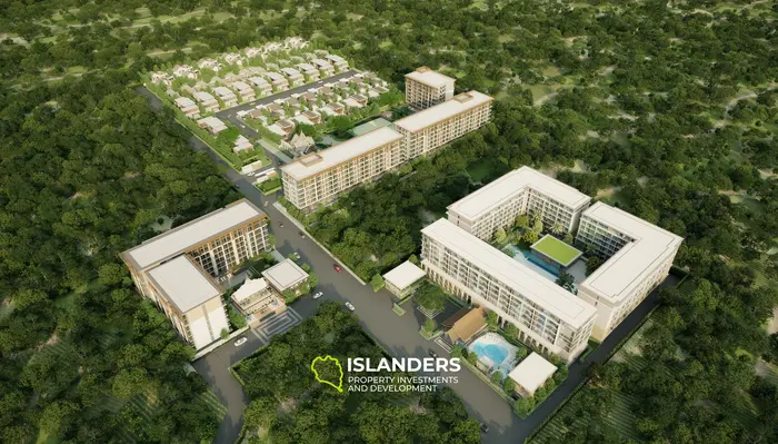 อพาร์ตเมนต์ 1 ห้องนอนสมัยใหม่ขายที่หาดบางเทาในภูเก็ต