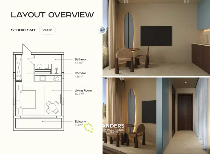 Stunning 1-Bedroom Studio in Bali, Tabanan - Luxurious Off-Plan Property for Sale
