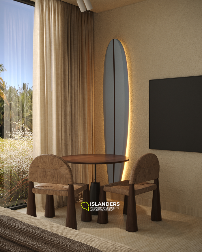 Stunning Sea and Rice Field View Studio Apartment for Sale in Bali, Tabanan - IDR 1.405 Billion