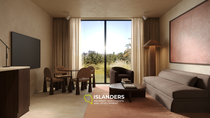 Premium 1-Bedroom Apartment for Sale in Bali, Tabanan with Rice Field View