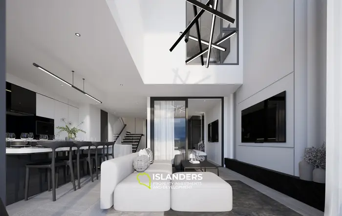 شقة دوبلكس أنيقة مكونة من 3 غرف نوم بمساحة 125 متر مربع للبيع في شاطئ كامالا، فوكيت