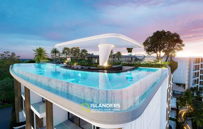 شقة أنيقة مكونة من 3 غرف نوم بمساحة 177 متر مربع مع مسبح في الطابق الثاني للبيع في شاطئ كامالا، فوكيت