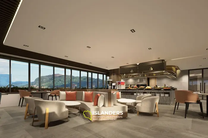 شقة أنيقة مكونة من 3 غرف نوم بمساحة 177 متر مربع مع مسبح في الطابق الثاني للبيع في شاطئ كامالا، فوكيت