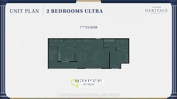 Exclusive 2-Bedroom-G  145sqm 7th floor  Apartment sqm for Sale in Bang Tao - Premium Quality 