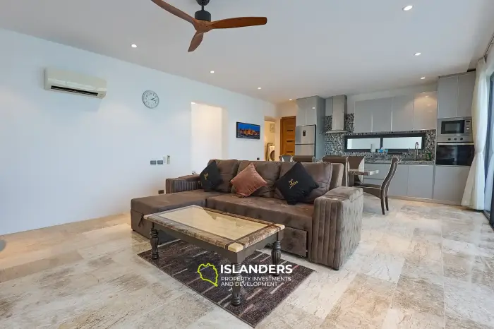 3-bdrm pool villa with ocean view from living room (Chaweng)