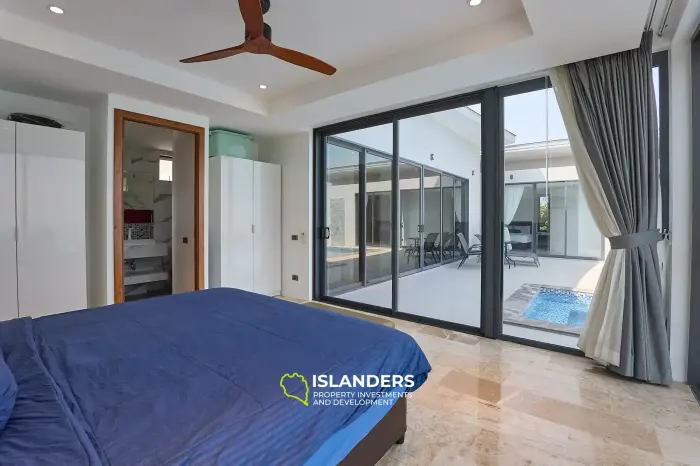 3-bdrm pool villa with ocean view from living room (Chaweng)