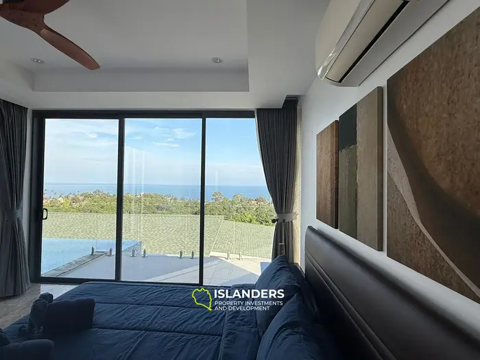 Villa de 3 chambres avec piscine et vue sur l'océan depuis le salon (Chaweng)