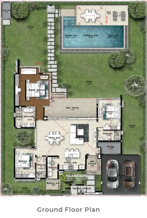 Elite 4-Bedroom Villa with Terrace and Pool in Kamala