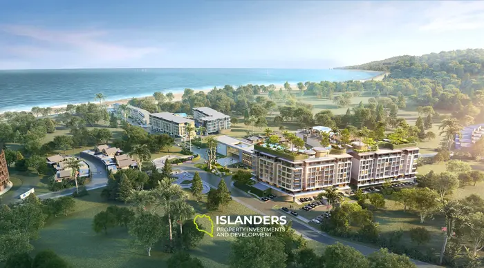 อพาร์ตเมนต์ 2 ห้องนอนขนาด 58 ตร.ม. น่ารักพร้อมวิวทะเลห่างจากชายหาด 100 เมตร