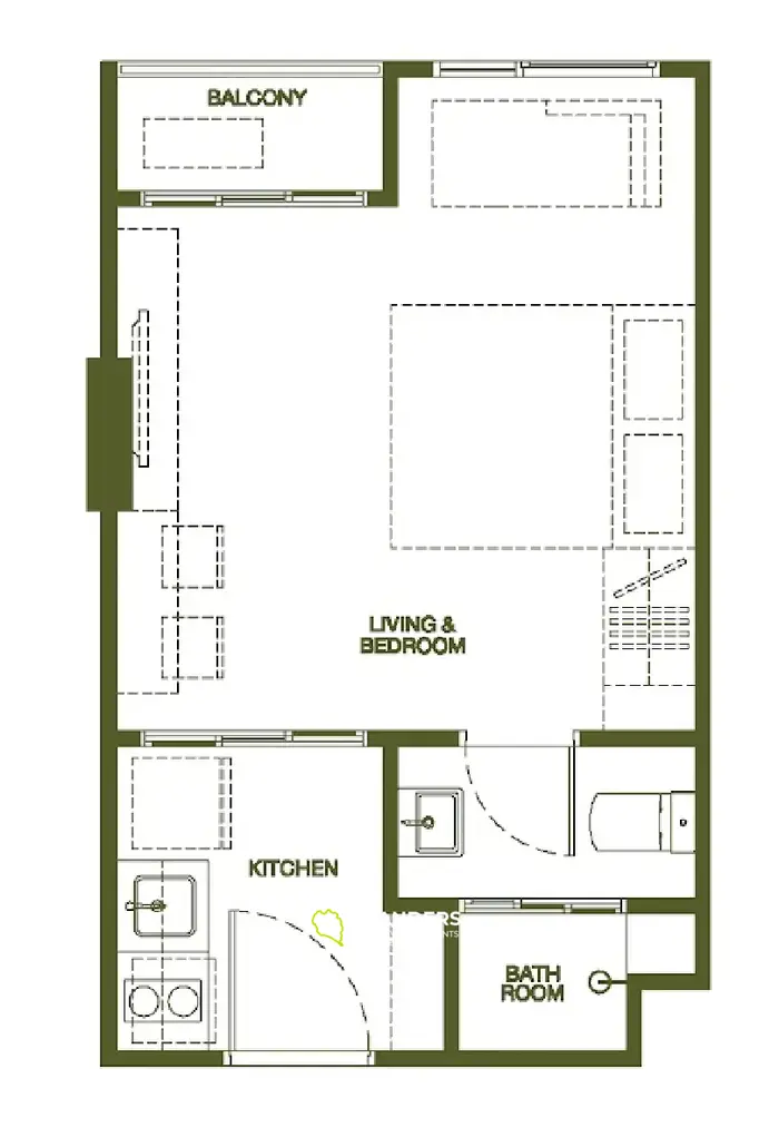 1BR(S) Apartment with Mountain View NEXT TO CENTRAL MALL  in Phuket