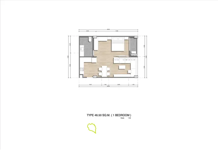 Luxurious 1 bedroom (46.5sqm)  Apartment 50m from  Karon beach, Phuket