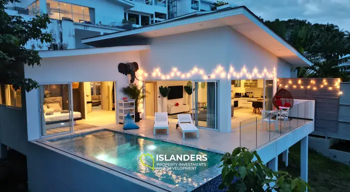 2-bdrm pool villa with a panoramic view, conveniently located near all amenities (Chaweng)