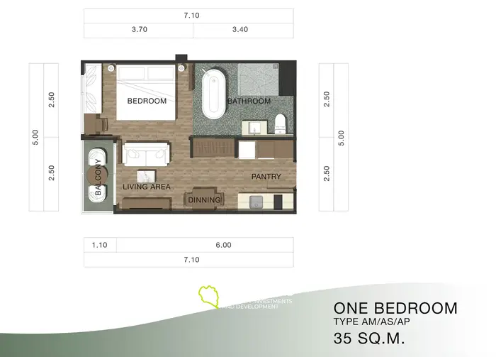 Condo/hôtel d'une chambre à la plage de Karon