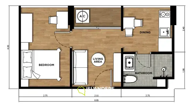 Stylish 1-Bedroom Apartment in Karon 