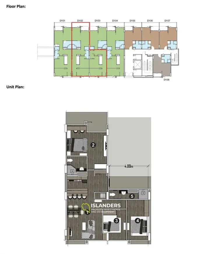3-Zimmer-Wohnung mit Poolzugang, 1. Etage, Bang Tao Beach