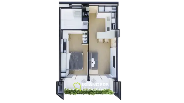 Appartement 1 chambre élégant avec vue sur la piscine à Phuket