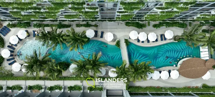 Luxuriöse 2-Zimmer-Wohnung mit Gartenblick in Layan