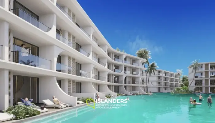Studio dans un complexe avec piscine et vue directe sur la mer (Bangrak)