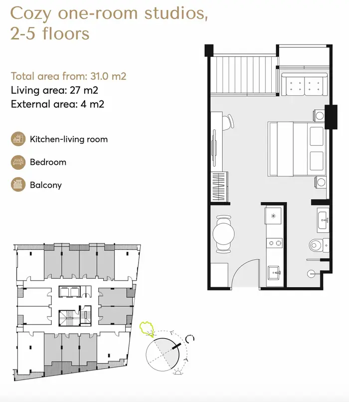 Condo Studio 200 M from Rawai beach