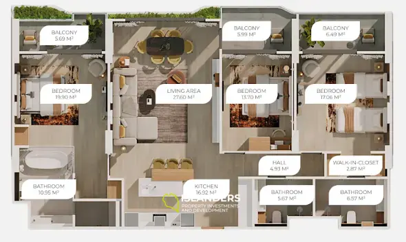 Elegant 3-Bedroom Condo in Layan