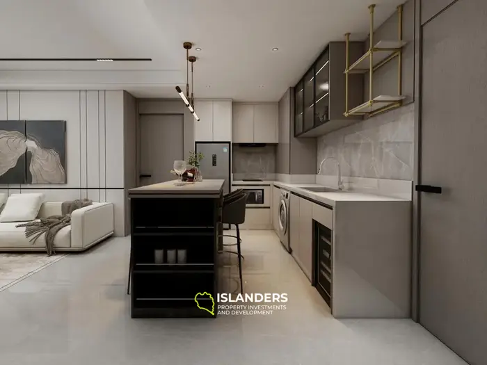 2BR 75кв.м. квартира с видом на бассейн на пляже Банг Тао, Пхукет