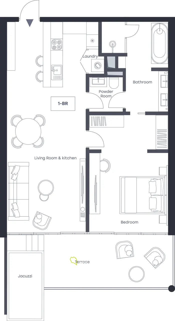 Elegant 1-Bedroom Condo with Private Pool near Layan Beach