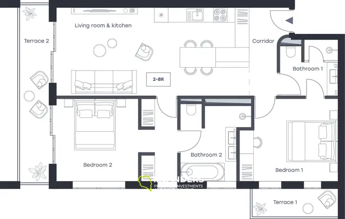 Upscale 2-Bedroom Condo in Layan