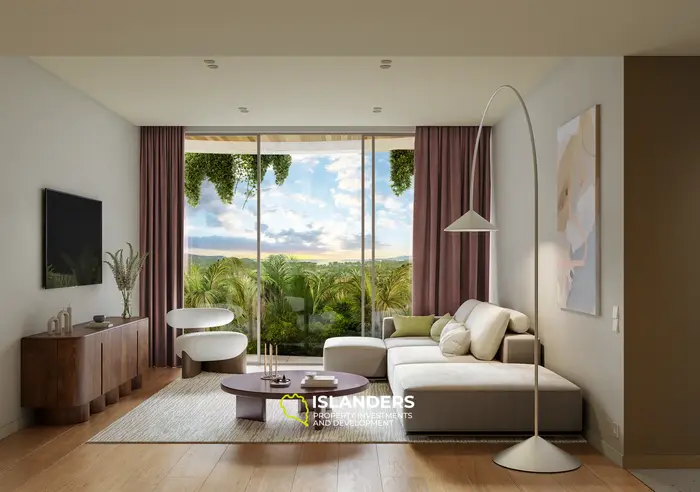Glorious 3-Bedroom Condo with Pool View in Layan