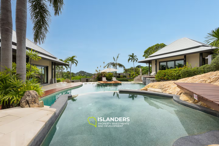 3-bdrm pool villa with sea view from terrace (Bophut)