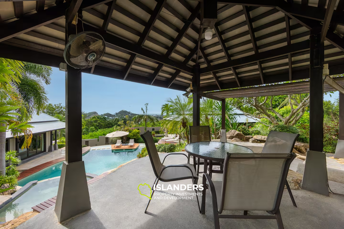 3-bdrm pool villa with sea view from terrace (Bophut)