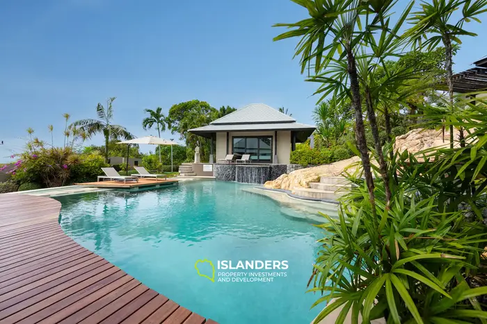 3-bdrm pool villa with sea view from terrace (Bophut)