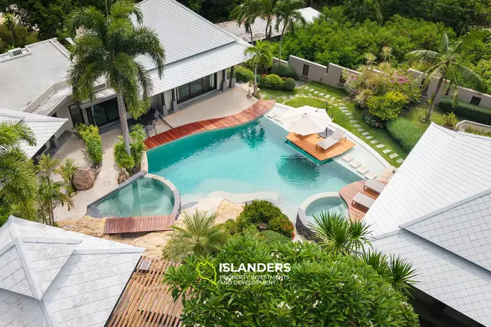 3-bdrm pool villa with sea view from terrace (Bophut)