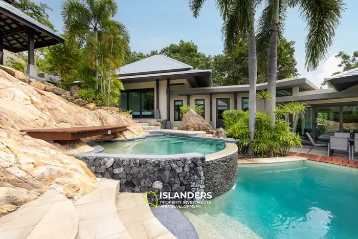 3-bdrm pool villa with sea view from terrace (Bophut)