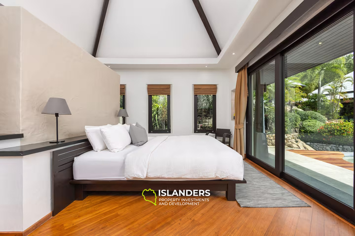 3-bdrm pool villa with sea view from terrace (Bophut)
