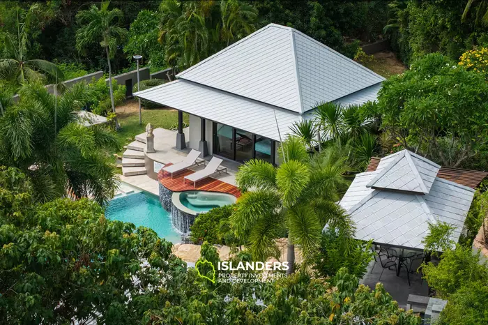 3-bdrm pool villa with sea view from terrace (Bophut)