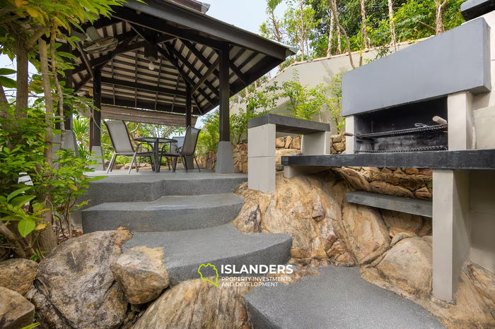 3-bdrm pool villa with sea view from terrace (Bophut)