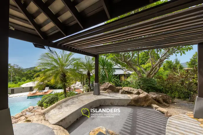 3-bdrm pool villa with sea view from terrace (Bophut)