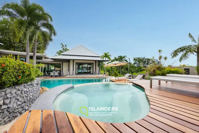 3-bdrm pool villa with sea view from terrace (Bophut)