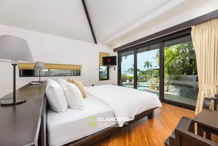 3-bdrm pool villa with sea view from terrace (Bophut)
