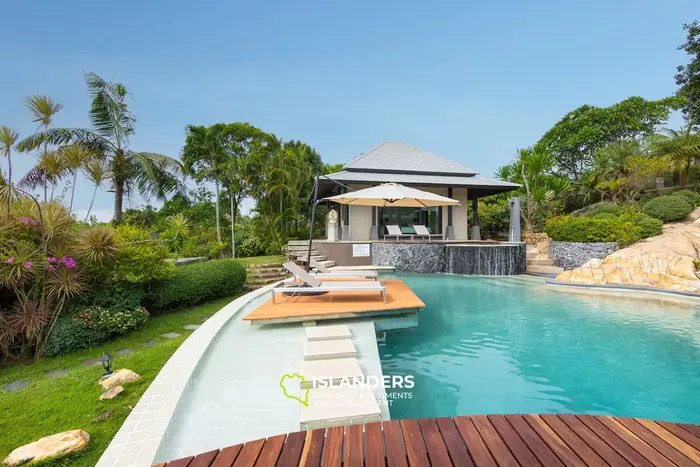3-bdrm pool villa with sea view from terrace (Bophut)