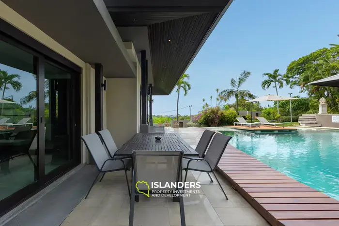3-bdrm pool villa with sea view from terrace (Bophut)