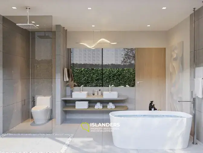 Spacious 2-bdrm villa with garden and pool access (Chong Mon)
