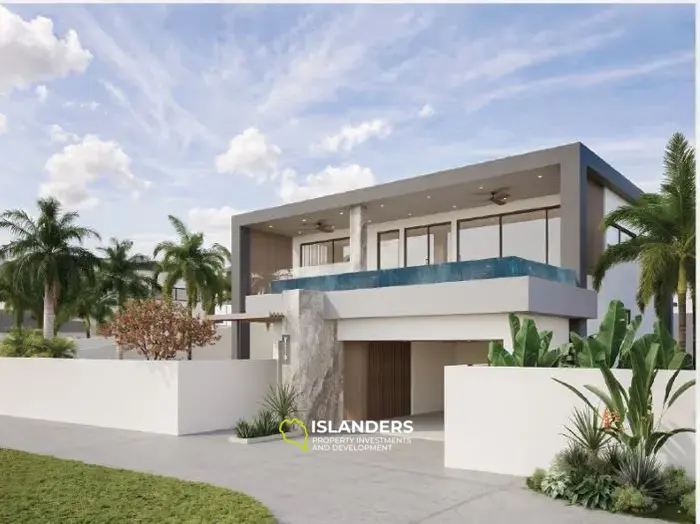 Large 4-bdrm pool villa with sea view from the second floor (Cheong Mon)